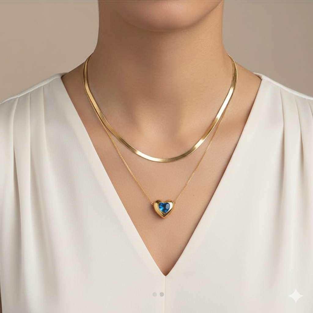 Azure Embrace – Anti Tarnish Chain