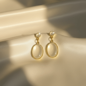 Aurora Oval Drop Earrings