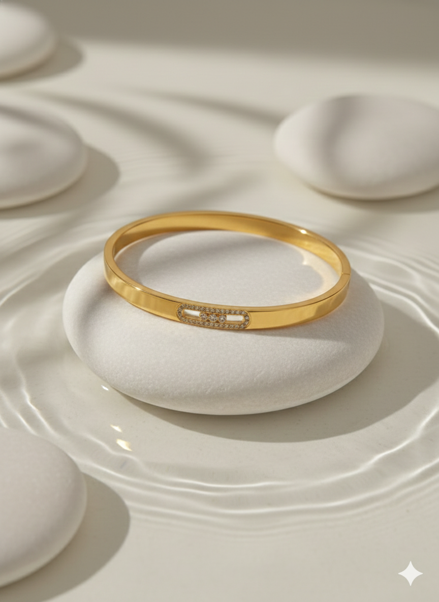 Lustre Oval – Gold-Tone Anti-Tarnish Bracelet