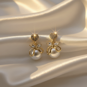 Pearl Promise Bow Earrings