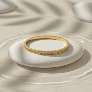 Celestial Loop – Gold-Tone Anti-Tarnish Bracelet