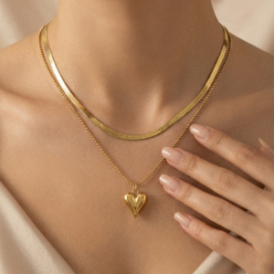 Golden Heartline – Anti Tarnish Chain