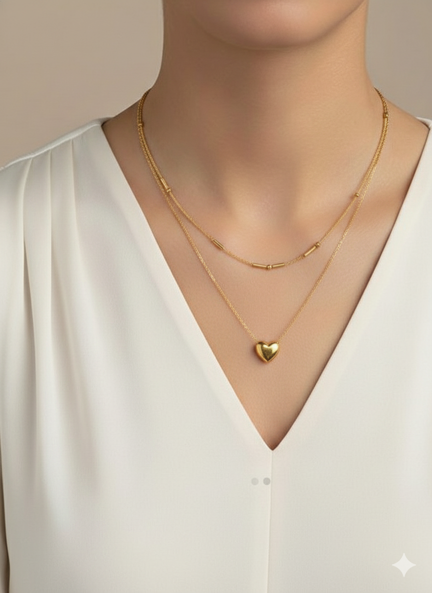 Beaded Heartlight – Anti Tarnish Chain