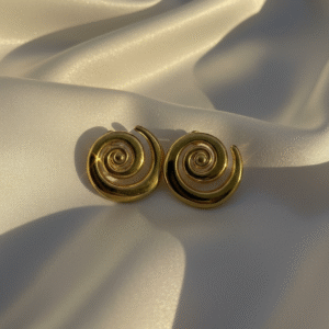 Golden Swirl Studs