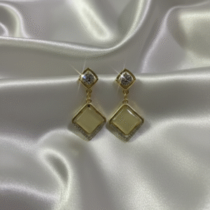 Gilded Frame Drop Earrings