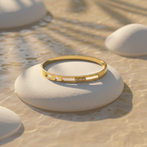 Trio Gleam – Gold-Tone Anti-Tarnish Bracelet