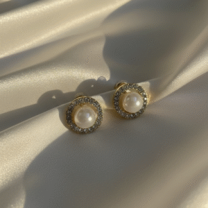 Halo Pearl Studs