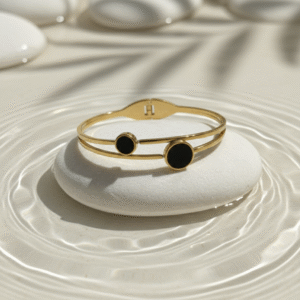 Noir Duo – Gold-Tone Anti-Tarnish Bracelet